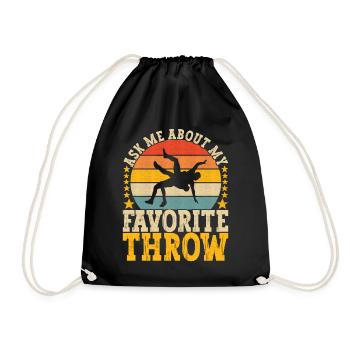 Wrestling Wrestling Wrestlers - Drawstring Bag - black - Front