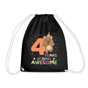 Quokka pour les enfants de 4 ans - Sac de sport léger - noir - Devant