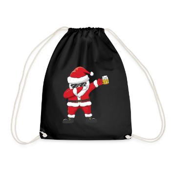 Dabbing Santa Beer Lover Beer Drinking Santa Claus - Turnbeutel - Schwarz - Vorne