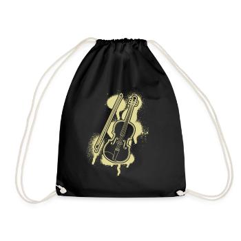 Violin Violinist Violinist - Drawstring Bag - black - Front