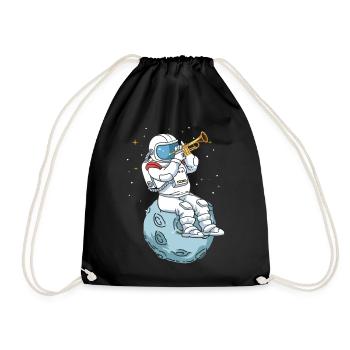 Trumpet Astronaut For Trumpet And Jazz Musicians - Drawstring Bag - black - Front