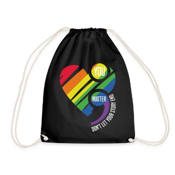 Point-virgule, You Matter Ne laissez pas votre histoire se terminer pour - Sac de sport léger - noir - Devant