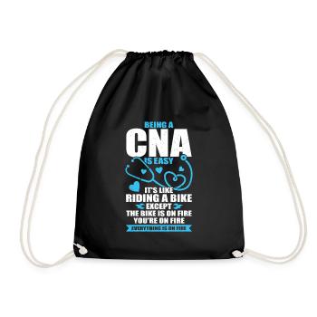 Lustige CNA Arbeit zertifizierte Pflegehelfer Geschenk - Turnbeutel - Schwarz - Vorne