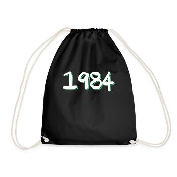 1984 Birthday - Drawstring Bag - black - Front