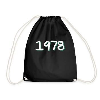 1978 Birthday - Drawstring Bag - black - Front