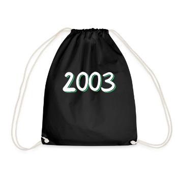 2003 Anniversaire - Sac de sport léger - noir - Devant