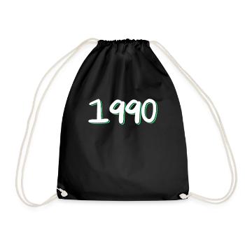 1990 Birthday - Drawstring Bag - black - Front