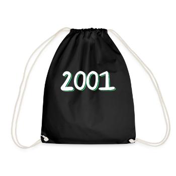 2001 Birthday - Drawstring Bag - black - Front