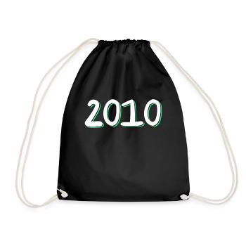2010 Birthday - Drawstring Bag - black - Front