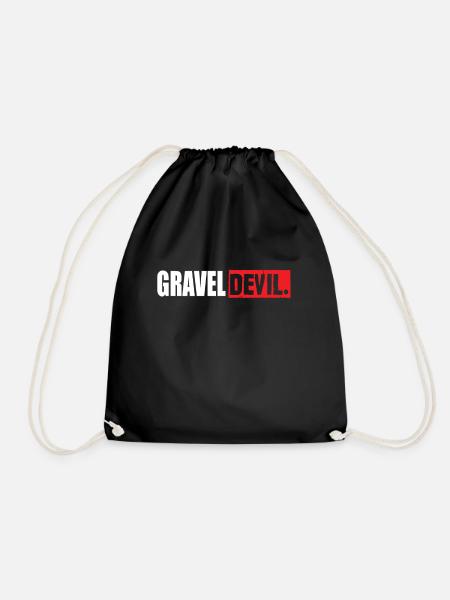 Gravel Devil - Drawstring Bag - black