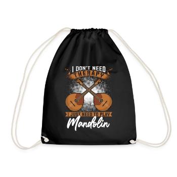 Mandoline Je n’ai pas besoin de thérapie Instrument de musique - Sac de sport léger - noir - Devant