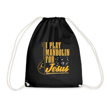 Mandoline Je joue de la mandoline pour la musique country de Jésus - Sac de sport léger - noir - Devant