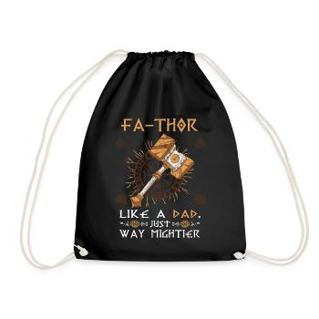 Vathor pour hommes - Fête des pères Cadeau de la fête des pères Viking - Sac de sport léger - noir - Devant