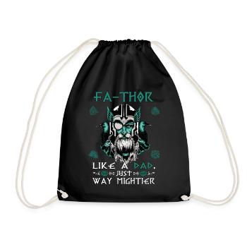 Vathor pour hommes - Fête des pères Cadeau de la fête des pères Viking - Sac de sport léger - noir - Devant