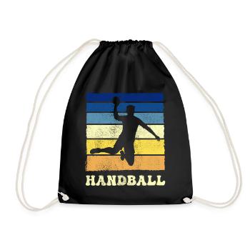 Équipe de handball, club, entraîneur, entraîneur, joueur - Sac de sport léger - noir - Devant