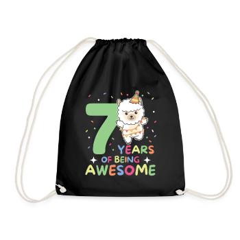 Alpaga pour les enfants de 7 ans de sept ans - Sac de sport léger - noir - Devant