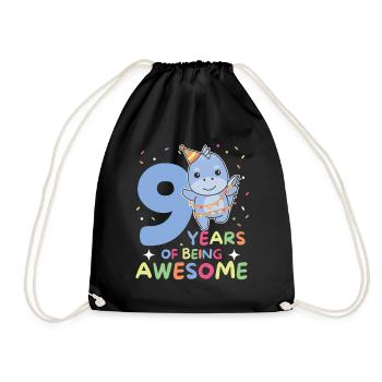 Dino pour les enfants de 9 ans de neuf ans - Sac de sport léger - noir - Devant