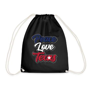 Frieden Liebe Texas Texanisch Stolz Texaner - Turnbeutel - Schwarz - Vorne
