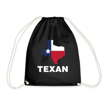 Texaner Texas Stolz Sprüche Texanisch - Turnbeutel - Schwarz - Vorne