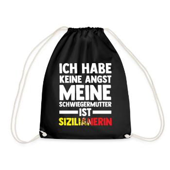 Ich habe keine Angst meine Schwiegermutter ist Siz - Turnbeutel - Schwarz - Vorne