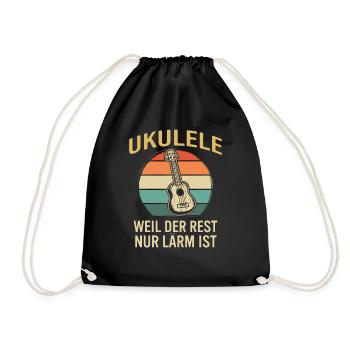 Ukulele Ukulele-Spieler Ukulelist - Turnbeutel - Schwarz - Vorne