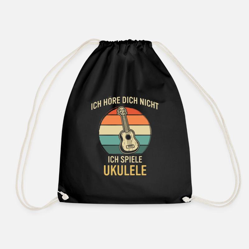 Ukulele Ukulele-Spieler Ukulelist - Turnbeutel - Schwarz
