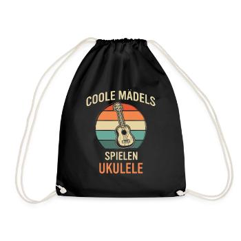 Ukulele Ukulele-Spieler Ukulelist - Turnbeutel - Schwarz - Vorne
