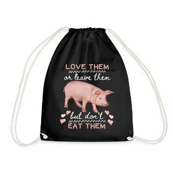 Dicton végétarien, porc, drôle végétalien - Sac de sport léger - noir - Devant