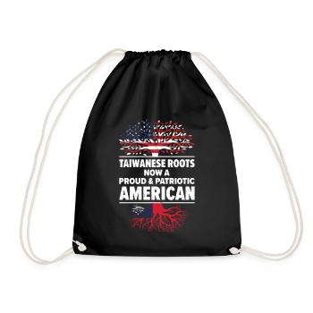 Born Taiwanese Taiwan American USA Citizenship - Drawstring Bag - black - Front