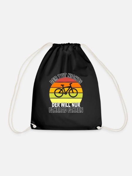 Fahrrad Spruch - Turnbeutel - Schwarz