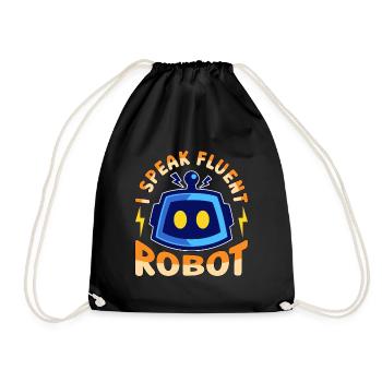 Robotics I Speak Fluent Cyborg Robotics Engineer - Drawstring Bag - black - Front