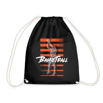 Basketball Basketballer - Turnbeutel - Schwarz - Vorne