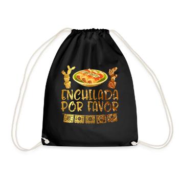Cinco De Mayo Cute Enchilada Por Favor Mexican - Drawstring Bag - black - Front