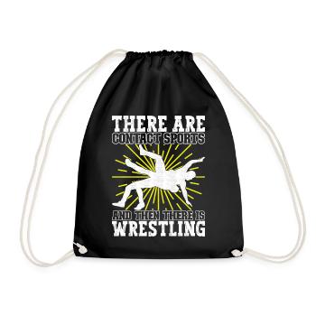 Wrestling Wrestling Wrestlers - Drawstring Bag - black - Front