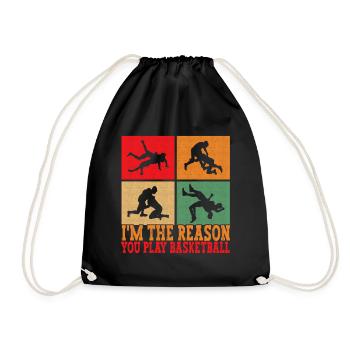 Wrestling Wrestling Wrestlers - Drawstring Bag - black - Front