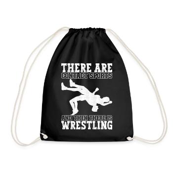 Wrestling Wrestling Wrestlers - Drawstring Bag - black - Front