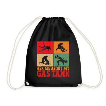 Wrestling Wrestling Wrestlers - Drawstring Bag - black - Front