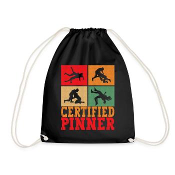 Wrestling Wrestling Wrestlers - Drawstring Bag - black - Front