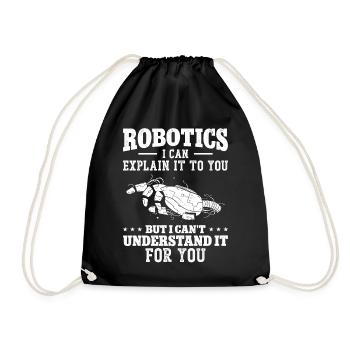 Robot Robotics Engineer Robotics I - Drawstring Bag - black - Front
