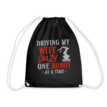 Femme de l’ingénieur en robotique robotique - Sac de sport léger - noir - Devant