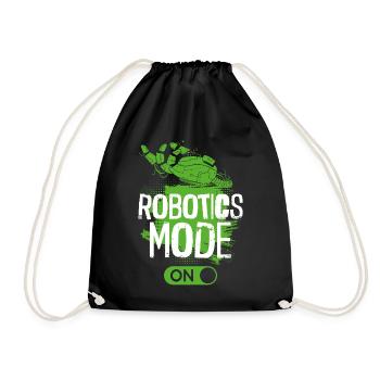 Robot Robotics Engineer Robotics - Drawstring Bag - black - Front