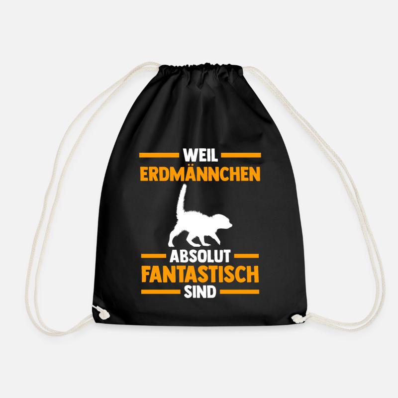 Erdmännchen - Turnbeutel - Schwarz