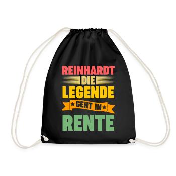 Reinhardt die Legende geht in Rente - Turnbeutel - Schwarz - Vorne