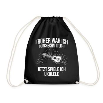 Ukulele Ukulele-Spieler Ukulelist - Turnbeutel - Schwarz - Vorne