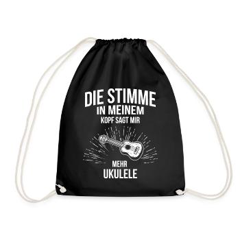 Ukulele Ukulele-Spieler Ukulelist - Turnbeutel - Schwarz - Vorne