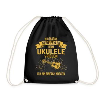 Ukulele Ukulele-Spieler Ukulelist - Turnbeutel - Schwarz - Vorne