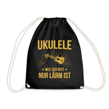 Ukulele Ukulele-Spieler Ukulelist - Turnbeutel - Schwarz - Vorne