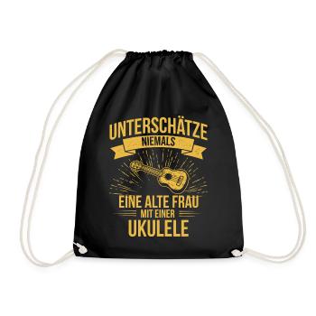 Ukulele Ukulele-Spieler Ukulelist - Turnbeutel - Schwarz - Vorne