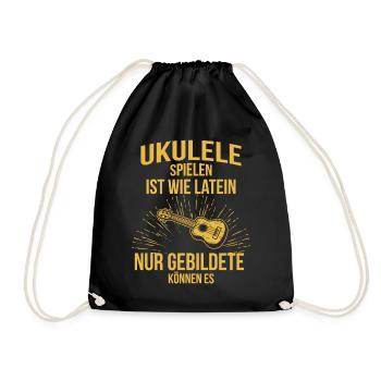Ukulele Ukulele-Spieler Ukulelist - Turnbeutel - Schwarz - Vorne
