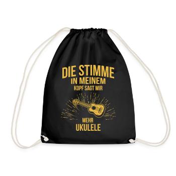 Ukulele Ukulele-Spieler Ukulelist - Turnbeutel - Schwarz - Vorne